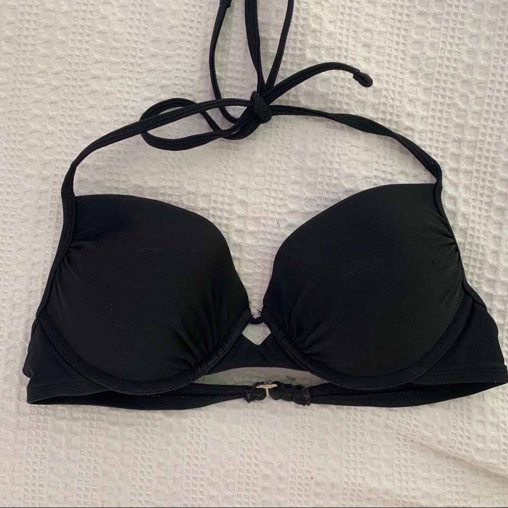 Black Halter Swimsuit Top SIZE: M